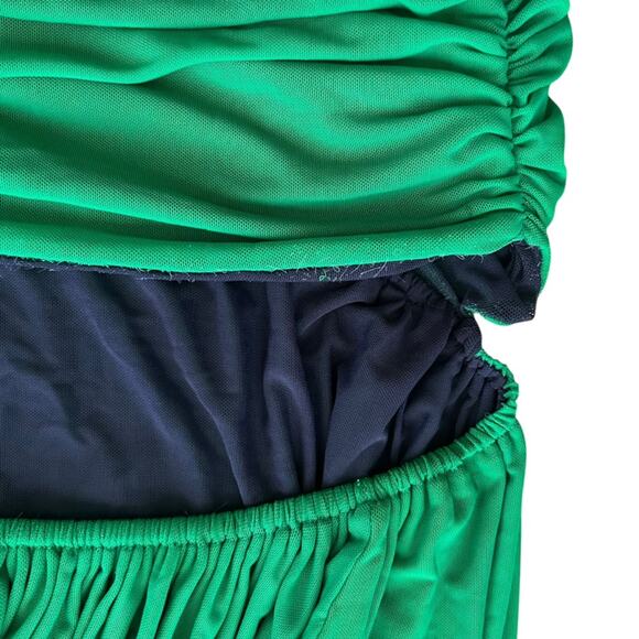 Staud Kanha Reversible Mesh Halter Dress Clover Green Deep Sea Blue Maxi Dress - Picture 10 of 16